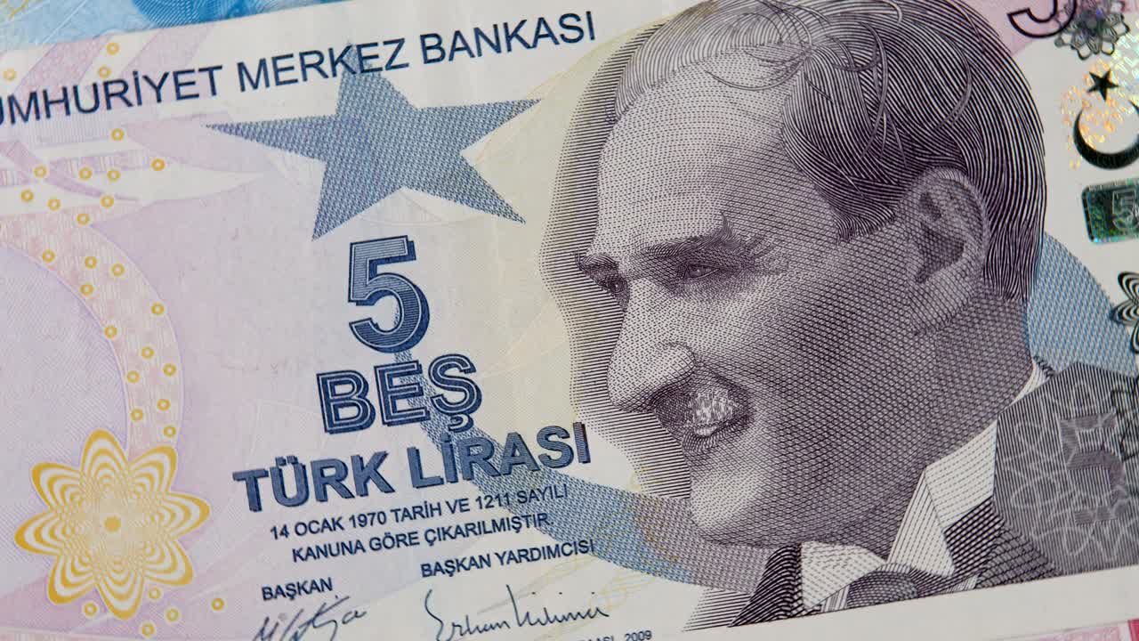 5 터키 리라 종이 돈