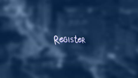 animation of register text over cityscape