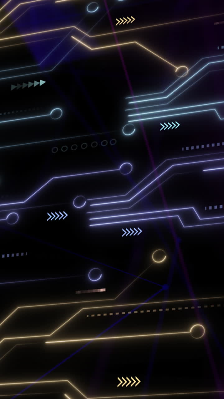 Animation of data processing over computer circuit board