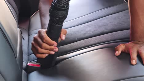 car seat vacuuming
