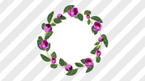 marco de fotos para el espacio de copia con flor rosada decorativa