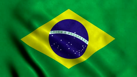 bandera de brasil con un bucle sin costuras de 4k