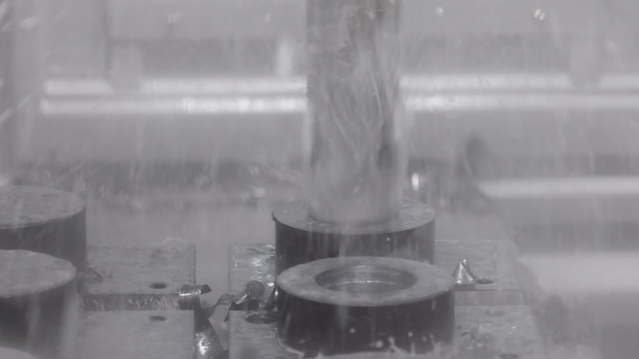 금속 가공 cnc 밀링 기계. 금속 절단 현대 가공 기술.