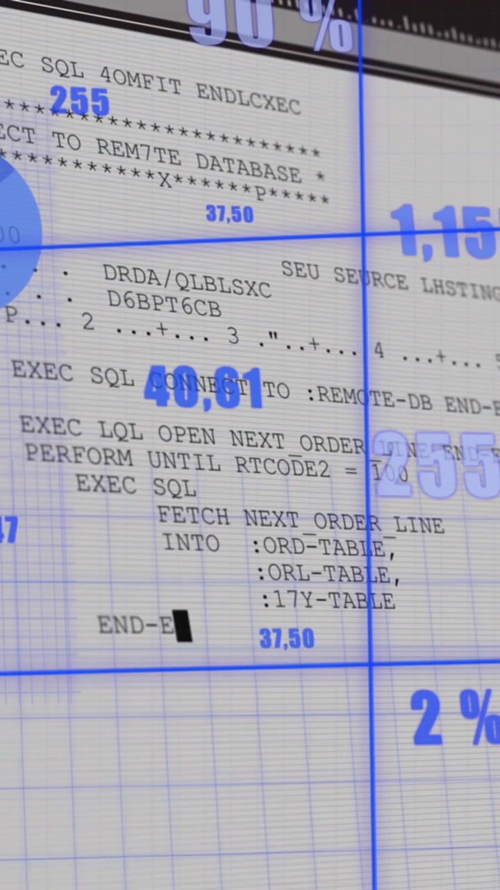 Animation of multiple changing numbers and statistical data processing against computer screen