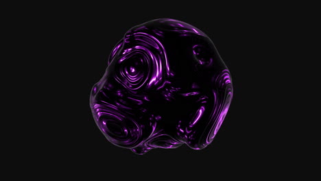 Fantasy-and-abstract-liquid-sphere-on-black-gradient