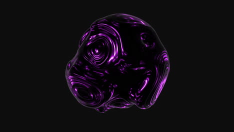 fantasía y abstracción esfera líquida en gradiente negro