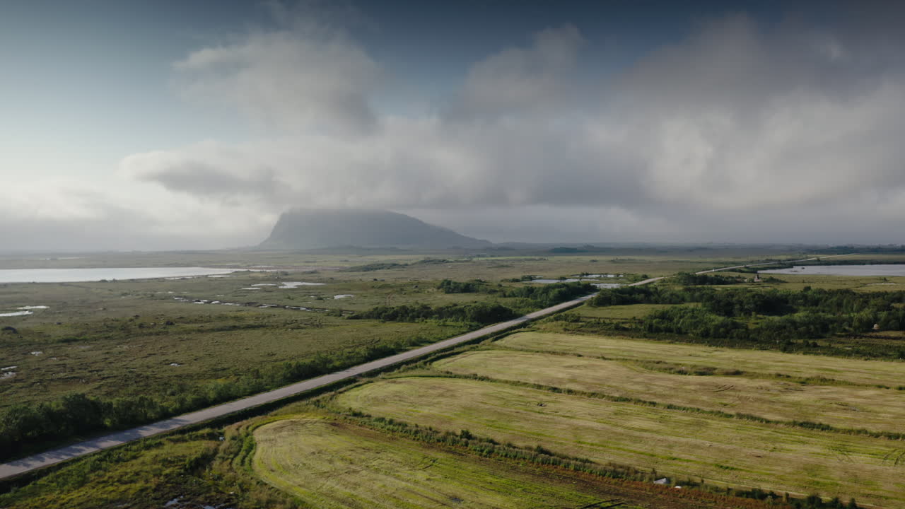 Lofoten Islands aerial landscape
