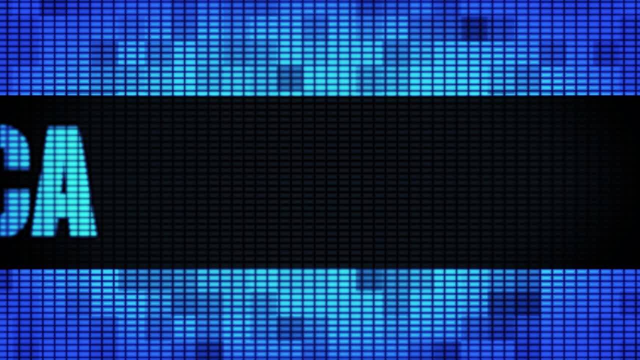 Digital Display Showing 'A' and 'South Africa'