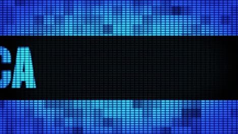 digital display showing 'a' and 'south africa'
