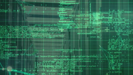 animation of digital data processing over computer servers