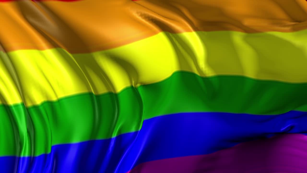 agitando la bandera del orgullo