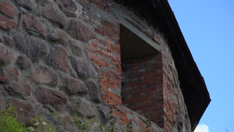 a close-up view of a stone-made ancient fortress