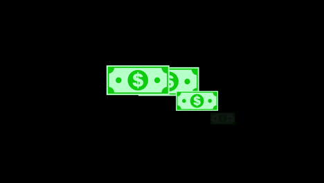 dollar-transfer-icon-money-Animation-loop-motion-graphics-video-transparent-background-with-alpha-channel