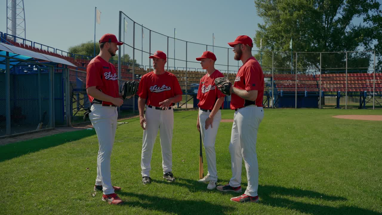 Squadra di baseball sul campo