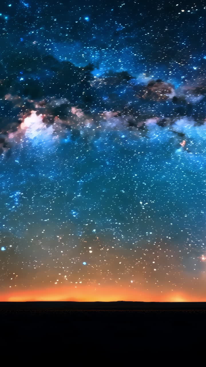 A beautiful night sky with a large, glowing cloud of stars. The stars are scattered throughout the sky, with some closer to the horizon and others higher up