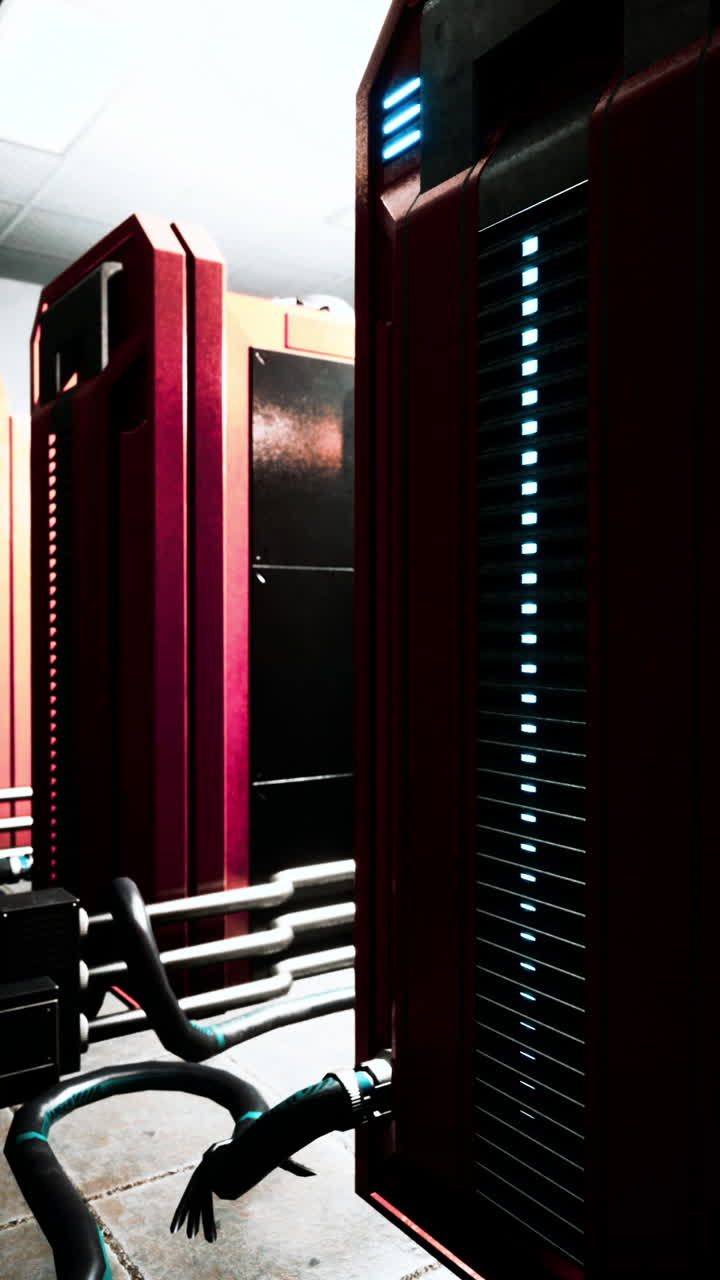 Sala de servidores futurista