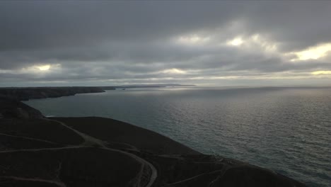 an aerial view of a cornish beach