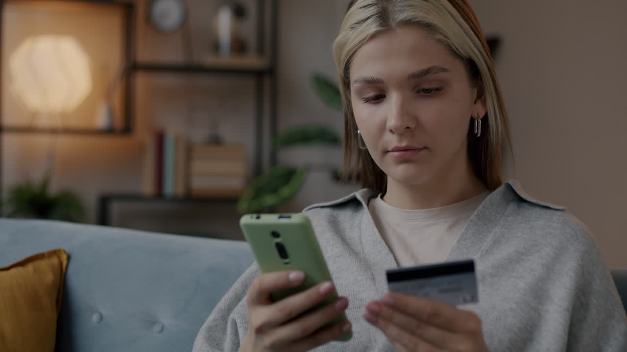 Young Woman Making Online Payment