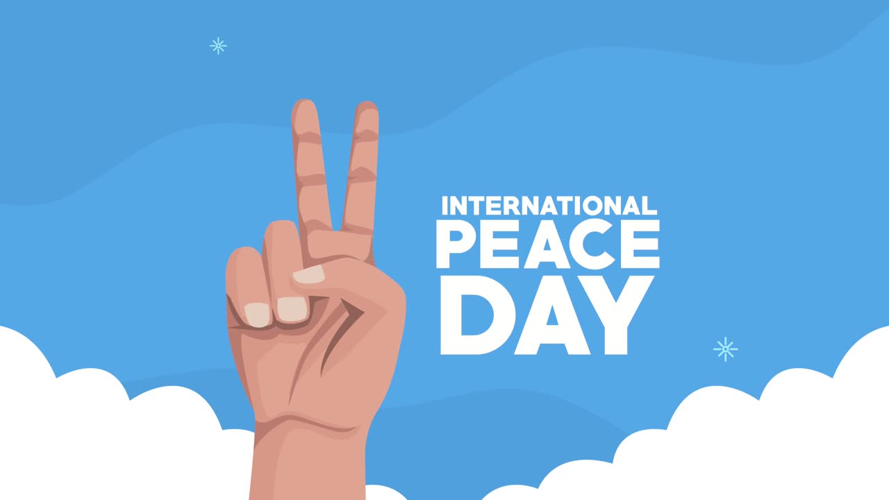 국제 평화의 날 문자 손 신호