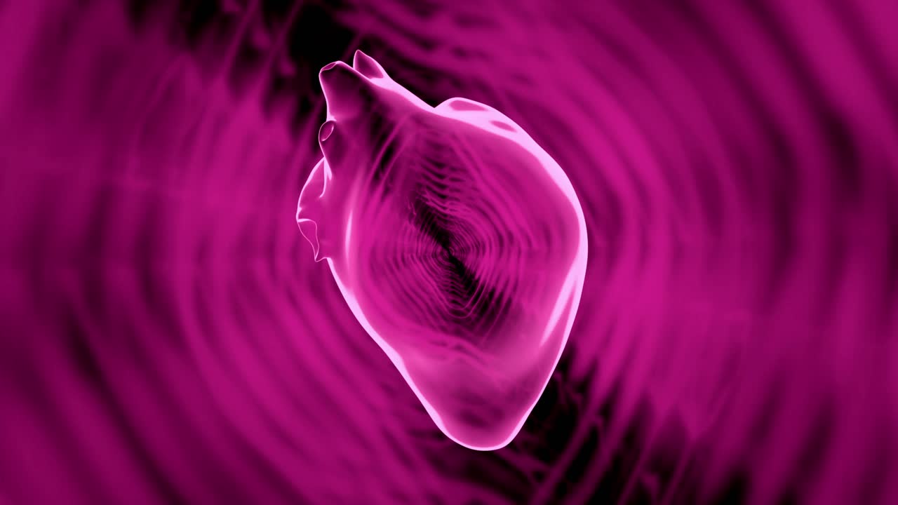 ilustración abstracta de un corazón rosado