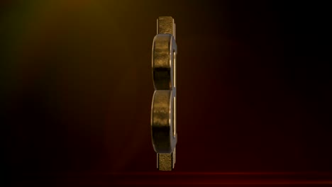 spinning bitcoin sign