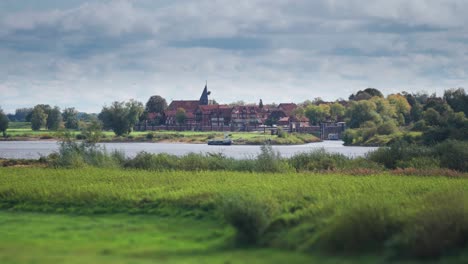 hitzacker town in rural germany on the picturesque banks of the river elbe