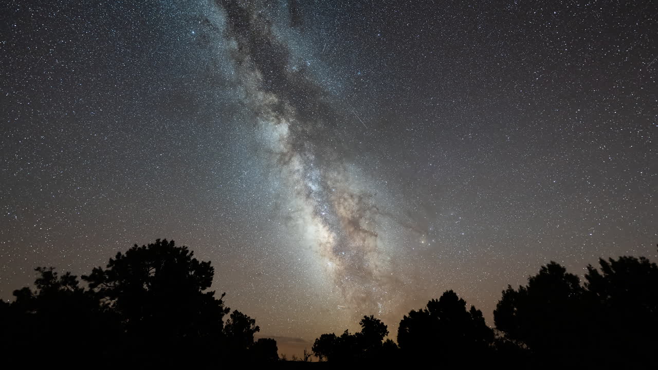 Captivating Night Sky Time Lapse with Stars Sweeping Across Vast Darkness