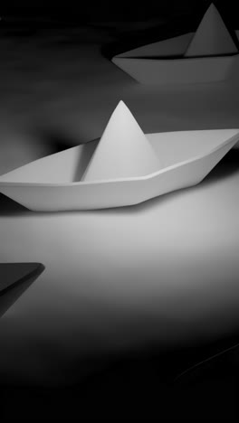 abstract paper boats