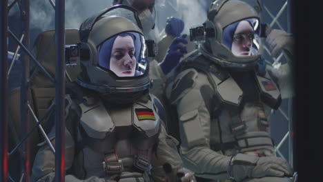 astronautas en entrenamiento