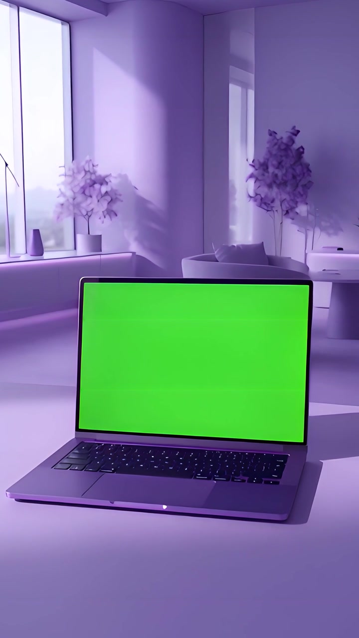 Laptop Green Screen Mockup Video 4K