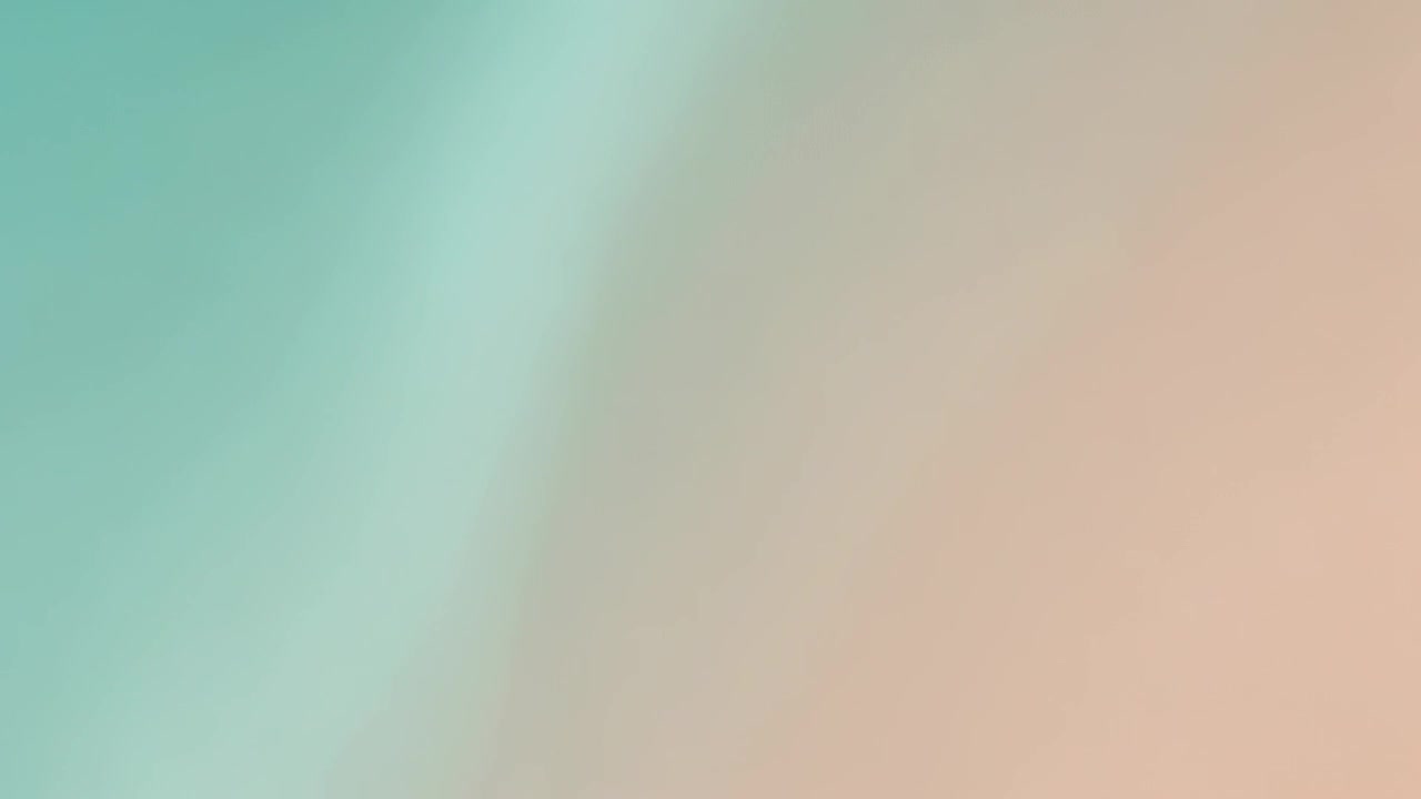 Shifting teal peach abstract gradient moving diagonally across frame on start, showing gentle blur