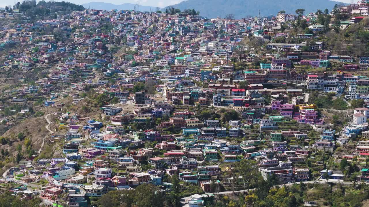 Colorful Mountain Town in India
