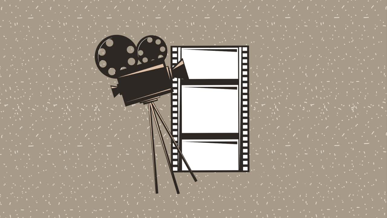 proyector de películas retro tira de películas vintage