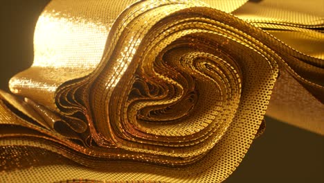 Golden-Swirl-with-a-Detailed-Shimmering-Mesh-Texture-A-Luxurious-3D-Animation-Piece