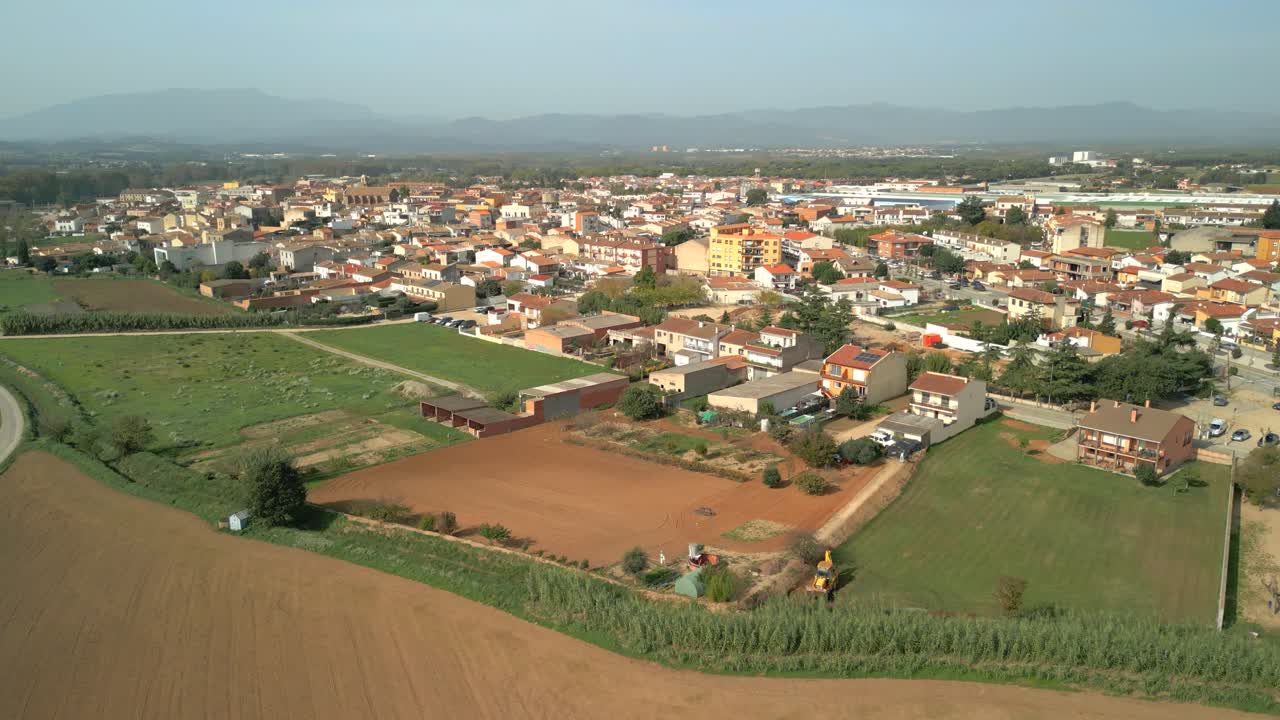 vistas aéreas del pueblo de sils en la costa brava en gerona provincia de girona