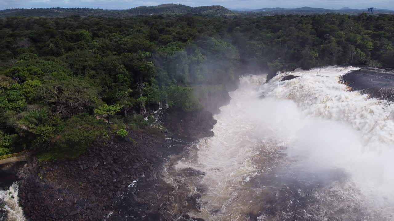 Aerial View of Iguazu Falls and Surrounding Park