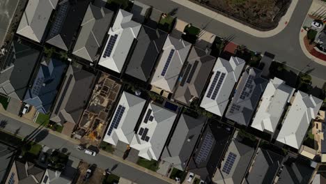 solar panels on private houses roofs of perth city in australia