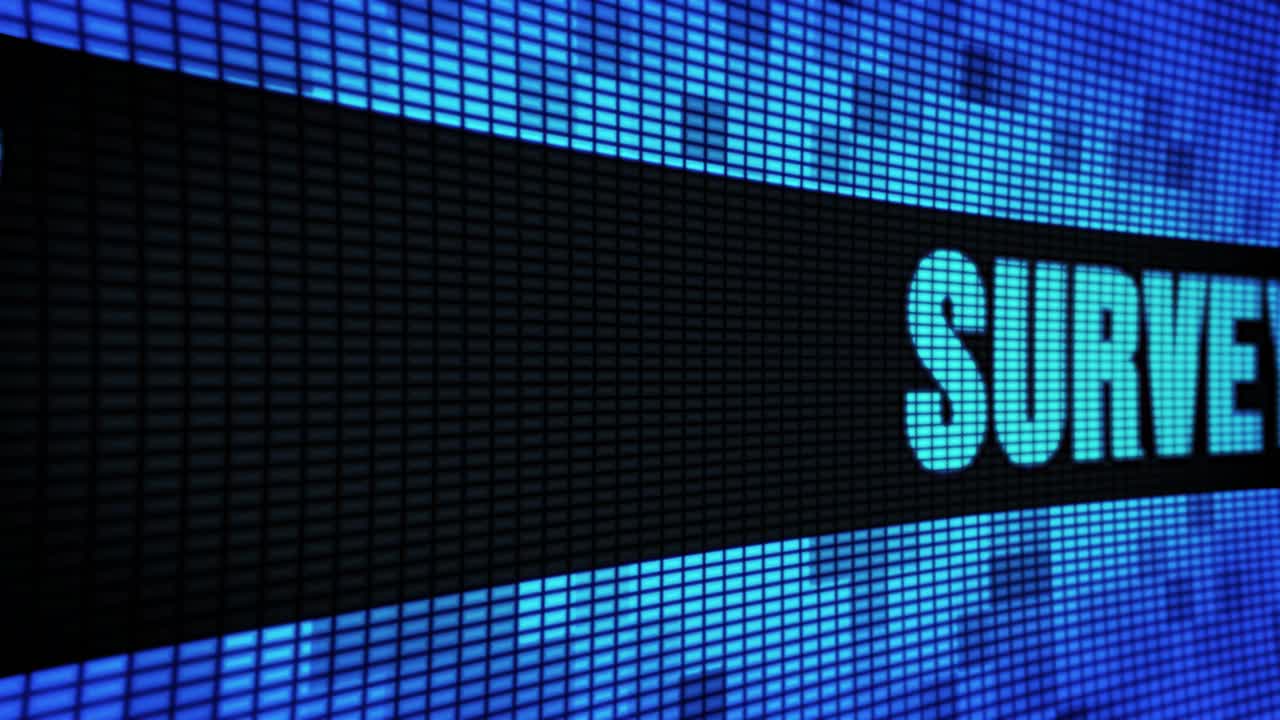 Survey on a digital display