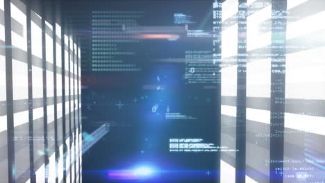 animación del procesamiento de datos con procesadores de computadora
