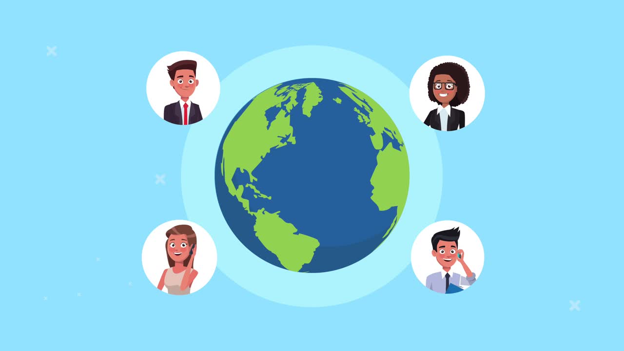 성공한 사업가들과 우아한 지구 행성