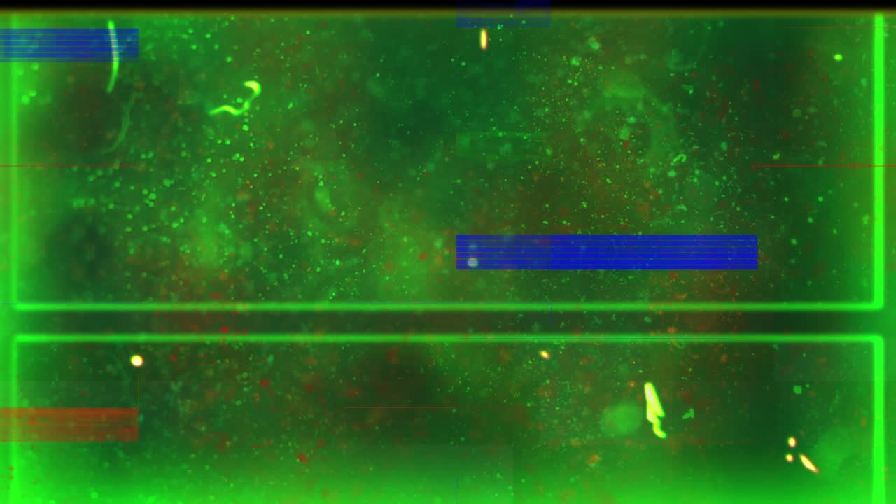 animación de múltiples manchas que se mueven en movimiento hipnótico en un fondo angustiado