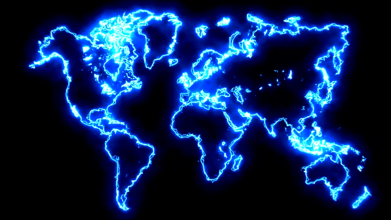 Abstract background with futuristic world map