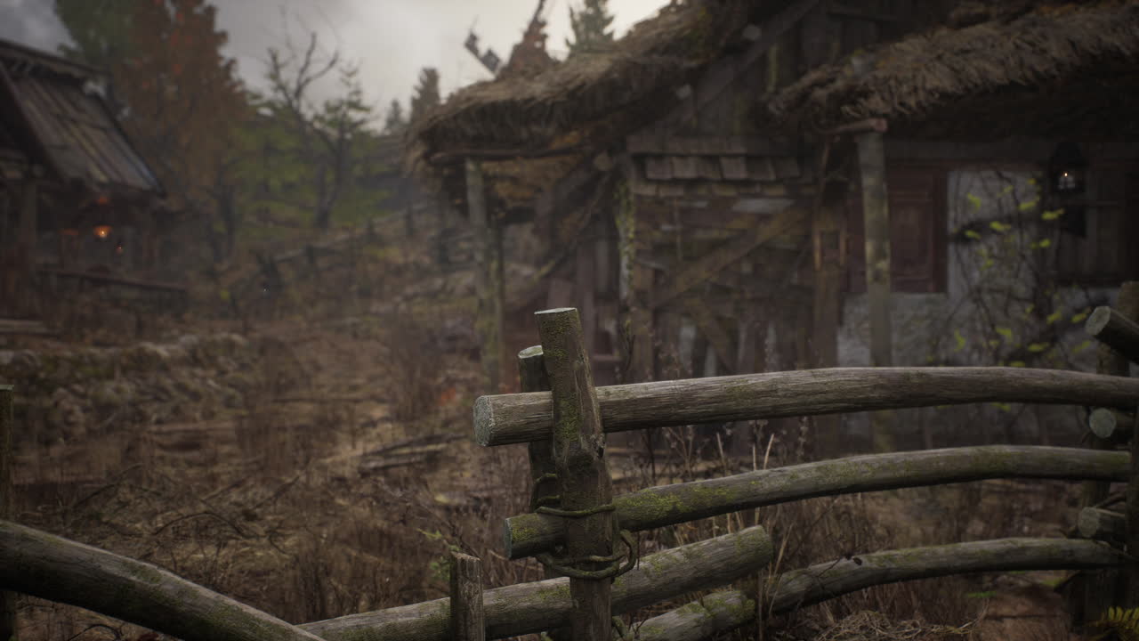 vieja casa de madera rural abandonada en una aldea rusa en verano
