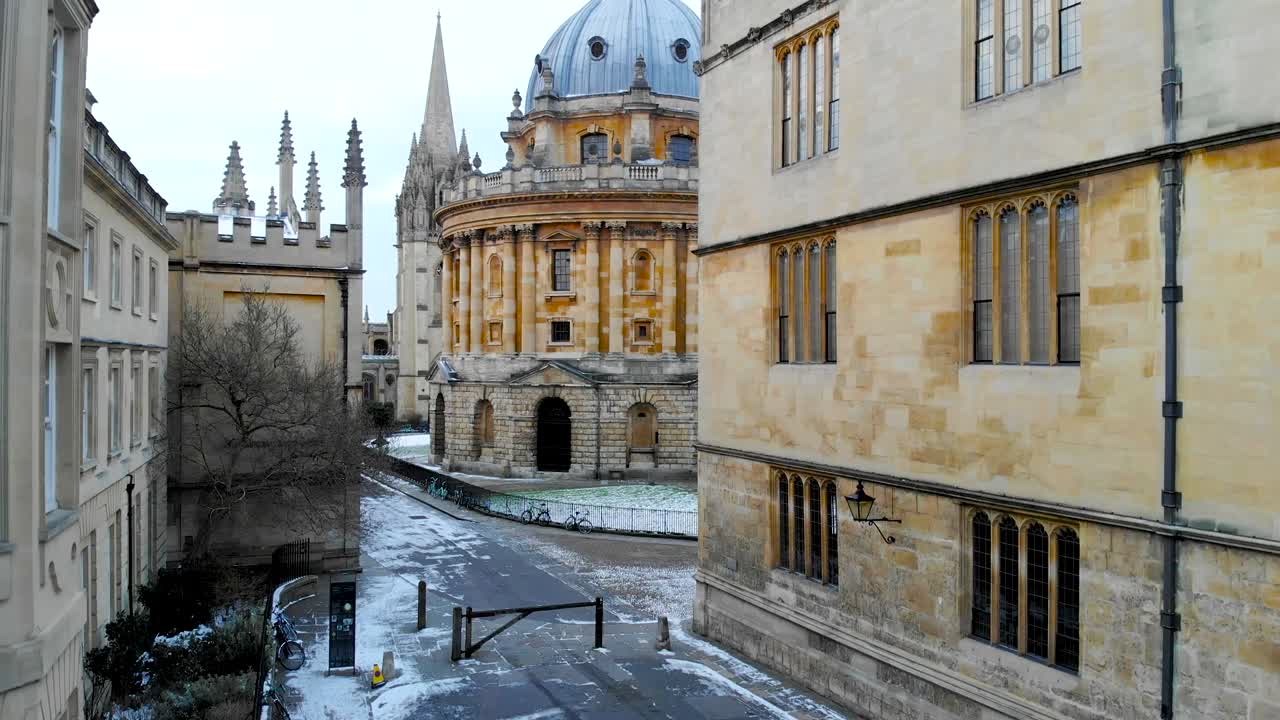 영국 옥스퍼드 시내의 공중 사진