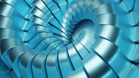 abstract blue metallic spiral design