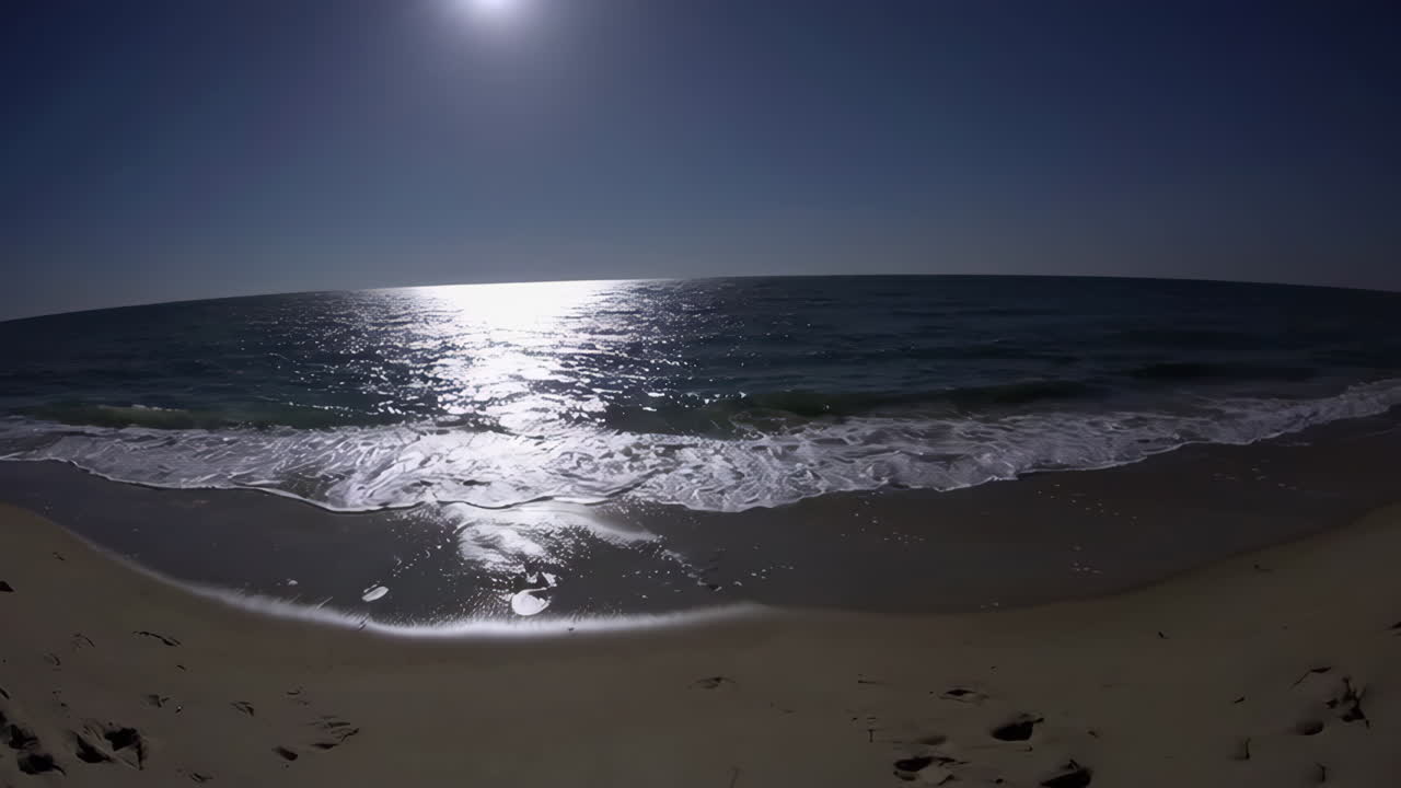 밤의 달빛 해변