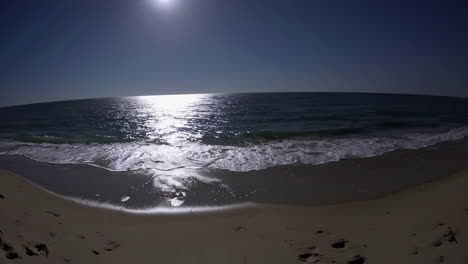 moonlit beach at night