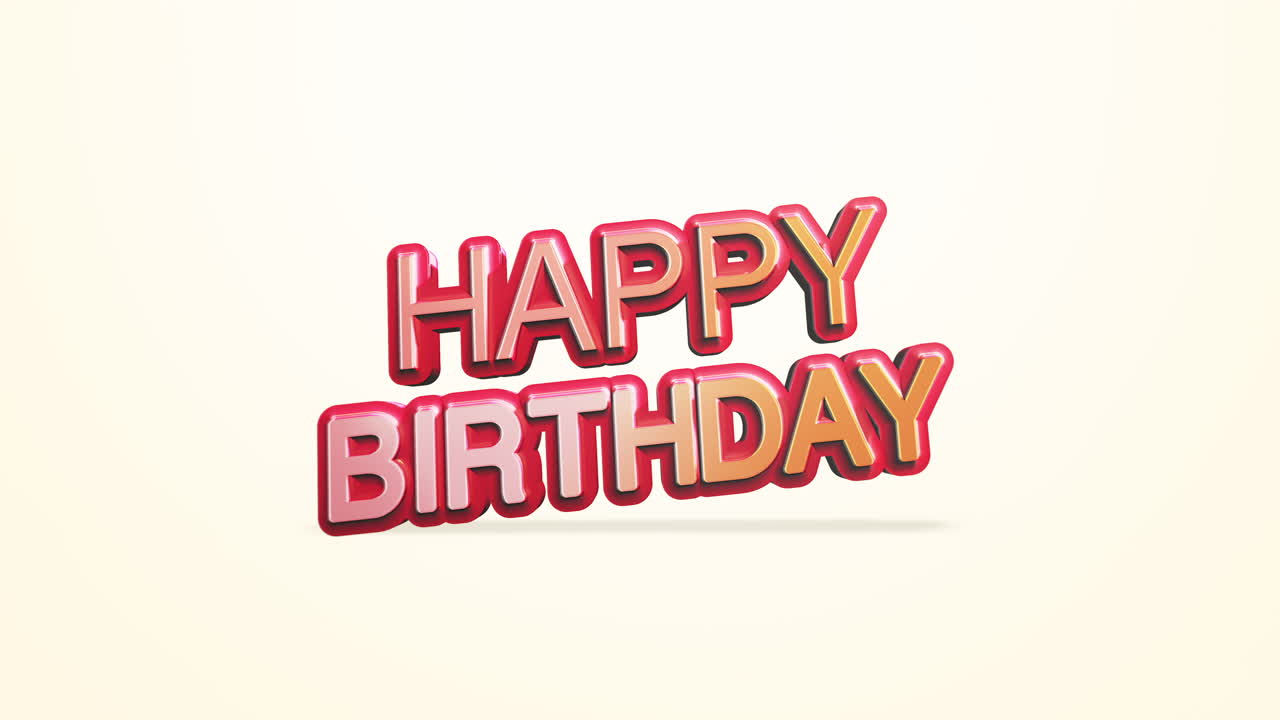 feliz cumpleaños moderno en textura degradada blanca