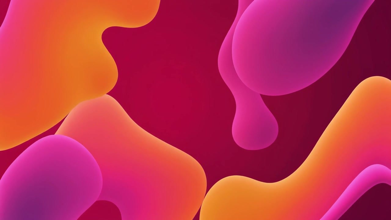 Abstract Motion Background with Fluid Pink and Orange Shapes