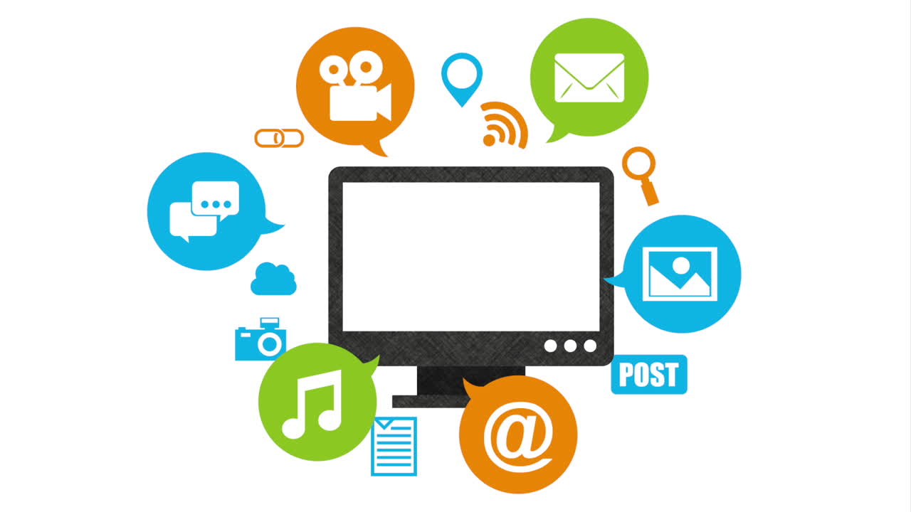 social media marketing with desktop